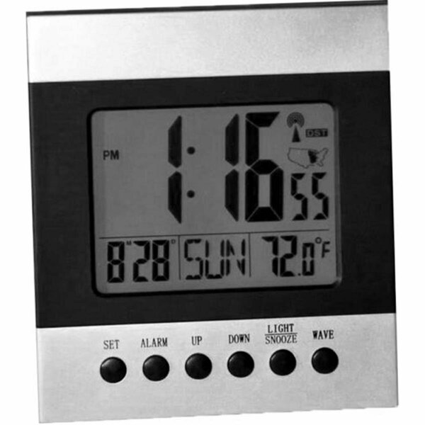 Sonnet 1.5 in. Atomic Desk Clock Numbers with Light on Demand & Buttons in Front SO460595